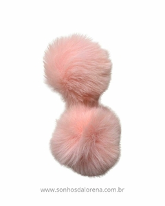POMPOM DE PELUCIA 5 CM SALMÃO (COM 2 UND) - comprar online
