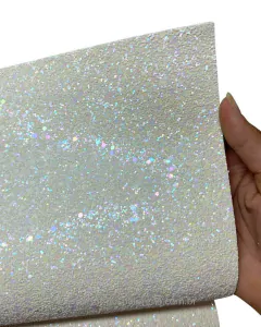 LONITA GLITTER FLOCADA BRANCO 27CMX40CM - comprar online