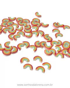 APLIQUES DE RESINA ARCO IRIS 2CM (5 UNIDADES)