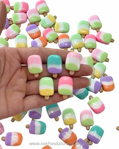 APLIQUES DE RESINA PICOLE TONS CANDY 2CM (5 UNIDADES) - comprar online