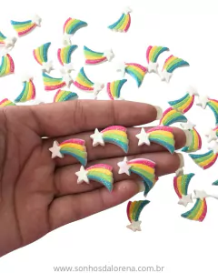 APLIQUES DE RESINA ESTRELA CADENTE 2CM (5 UNIDADES) - comprar online