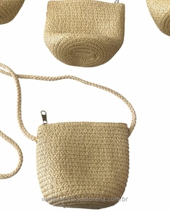 BOLSA DE PALHA ALÇA REGULÁVEL 11X14CM