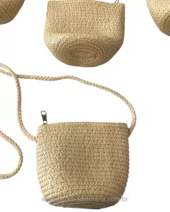 BOLSA DE PALHA ALÇA REGULÁVEL 11X14CM na internet