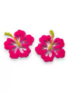 APLIQUE ACRILICO FLOR HIBISCO/MOANA ROSA 3CM (02 UNIDADES)