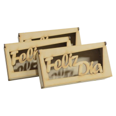 Cajas bomboneras 20x10cm "Feliz dia" - Pack por 10 Unidades!