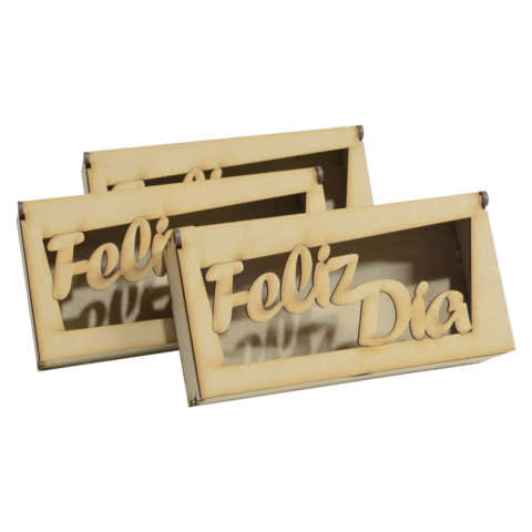 Cajas bomboneras 20x10cm "Feliz dia" - Pack por 10 Unidades!