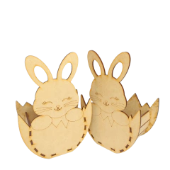 Caja conejo para huevos - Fibrofacil - Pack por 5 Unidades! - Binomio woods