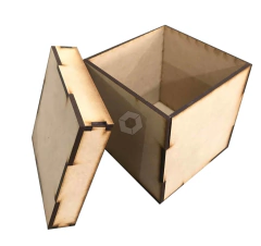 Caja Cubo 13cm, Fibrofacil, Pack X10unidades