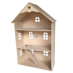 Casita Para muñecas Barbie o similares 1 metro de alto - Fibrofacil Con Escalera!