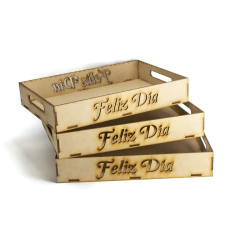Bandejas De Desayuno "Feliz día" 30x40cm - Pack X10 Unidades! - comprar online