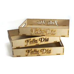 Bandejas De Desayuno "Feliz día" 30x40cm - Pack X10 Unidades! en internet