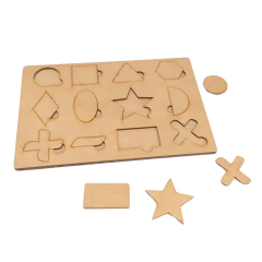 Juego Didactico Figuras, Fibrofacil, Pack X5 - Binomio woods