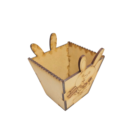 Maceta con conejo de Pascuas 9cm - Fibrofacil - Pack X 10unidades