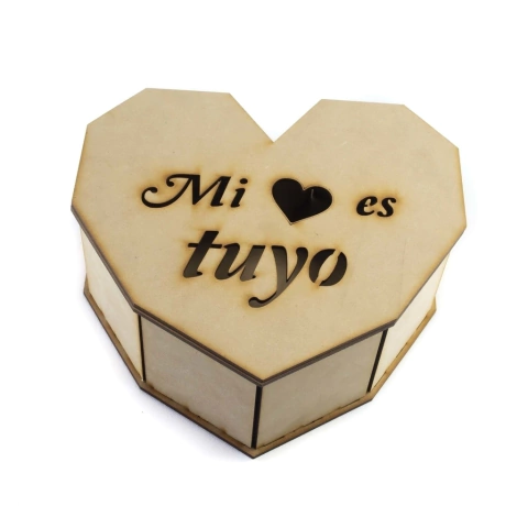 Cajas bomboneras Corazon "MI Corazon es Tuyo" - Pack por 5 Unidades!