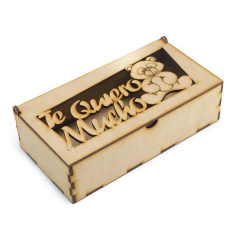 Cajas bomboneras 20x10cm "te quiero mucho" - Pack por 10 Unidades! en internet