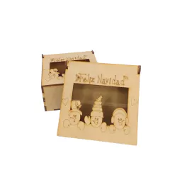 Cajas bomboneras "Feliz Navidad" Muñecos - Pack por 10 Unidades! - comprar online