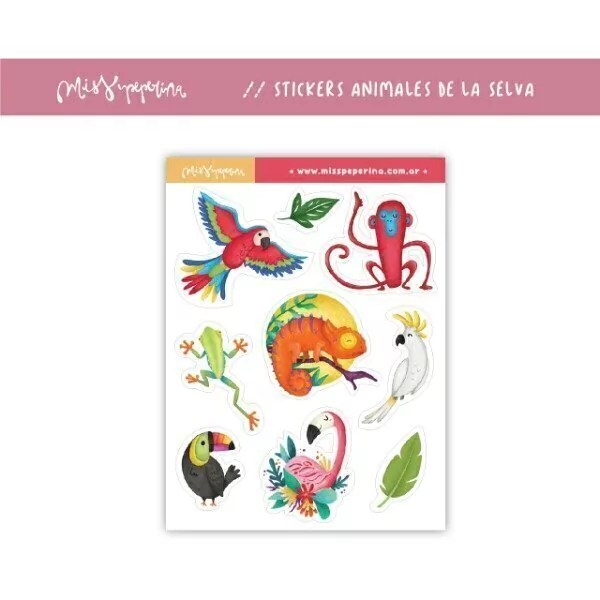 Stickers Animales tropicales