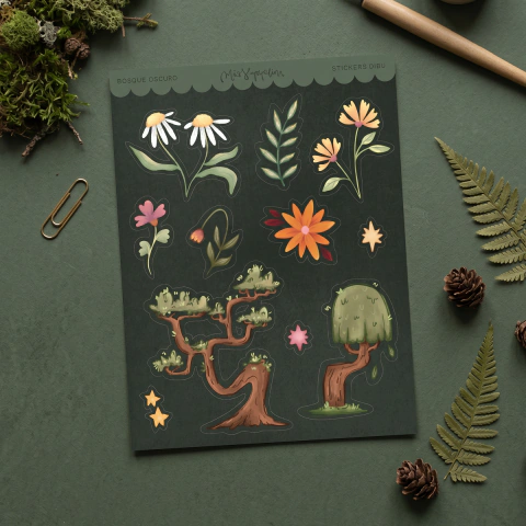 Stickers Dibus Bosque Oscuro