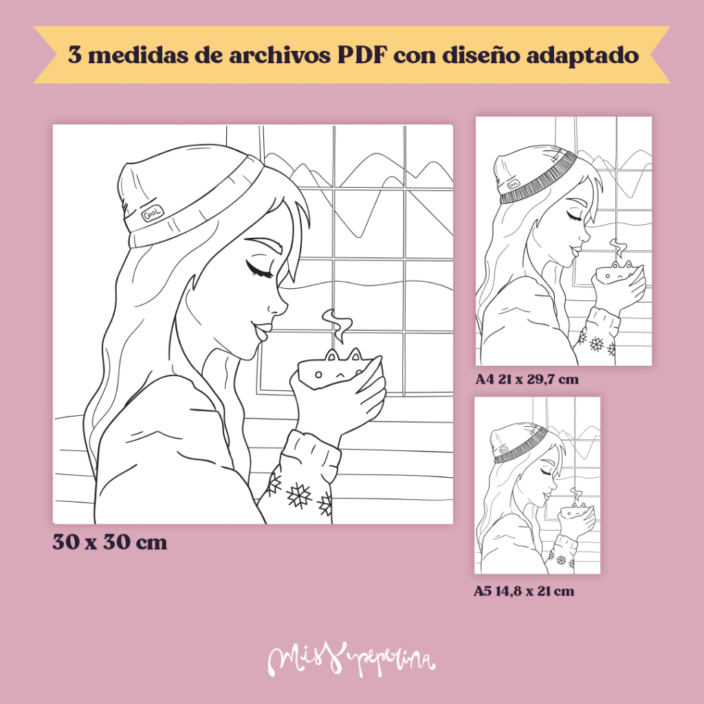 Fika Plantilla IMPRIMIBLE para colorear o para fiestas de arte