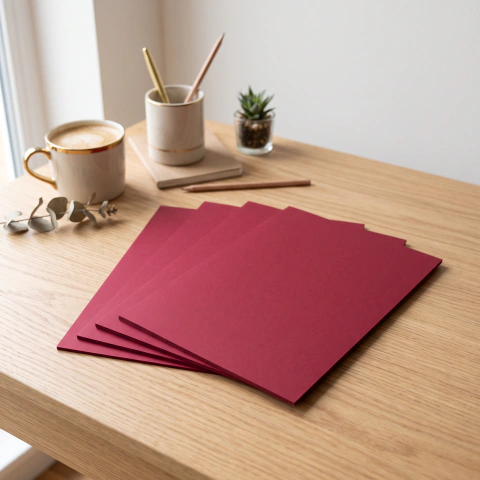 Pack de 20 papeles - Tono Rojo Cereza