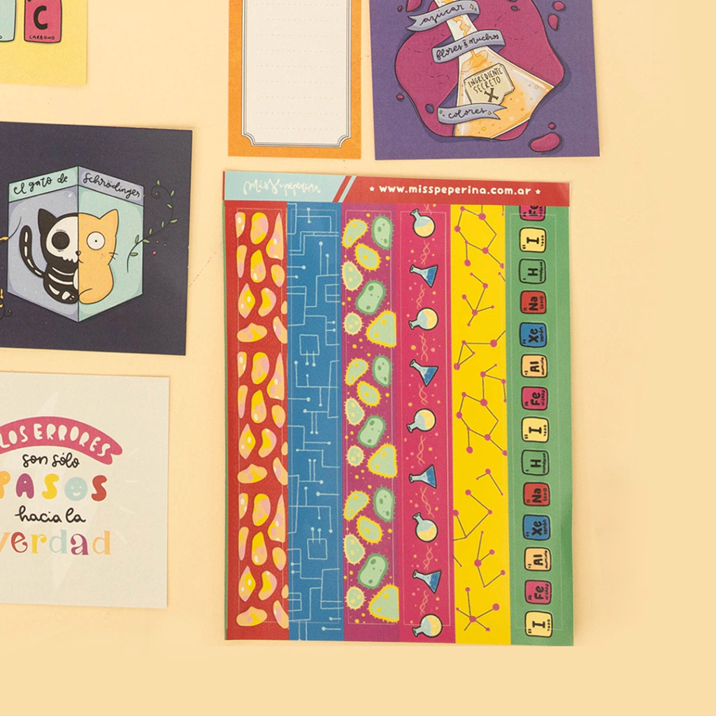 Stickers Washi Ciencia