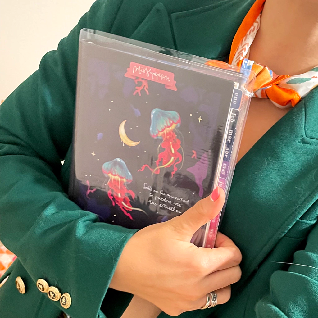 Funda transparente para cuaderno a5