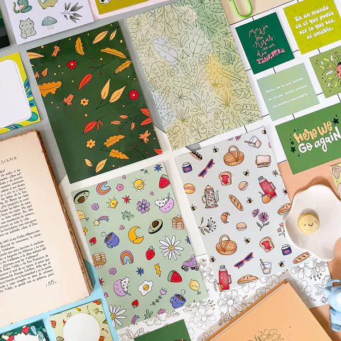 Miss Journal Box MIX especial - Gradientes Verdes