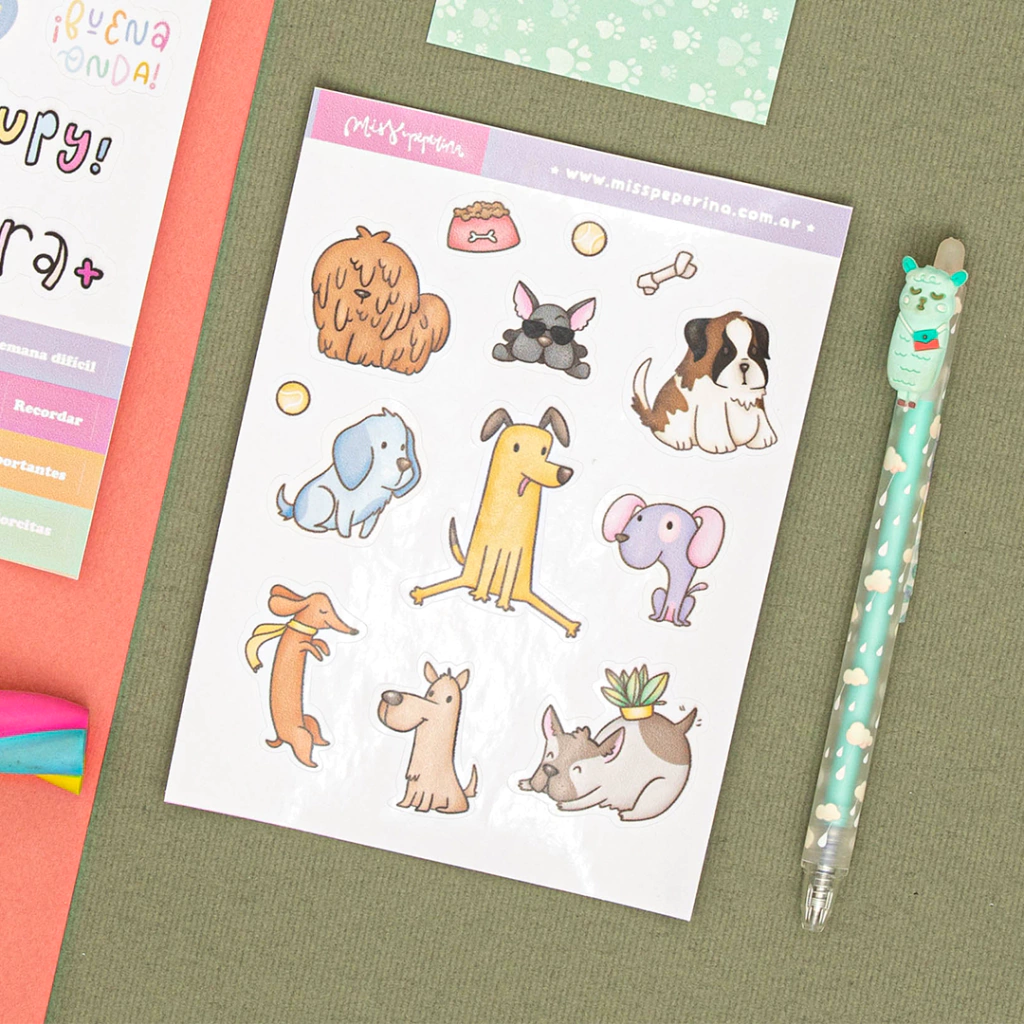 Stickers Perritos Traviesos