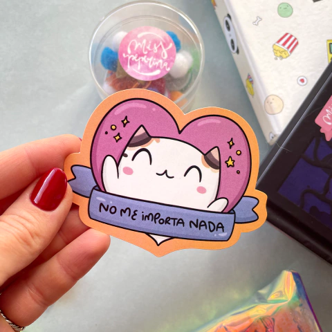 Sticker die cut Vinilo No me importa - comprar online