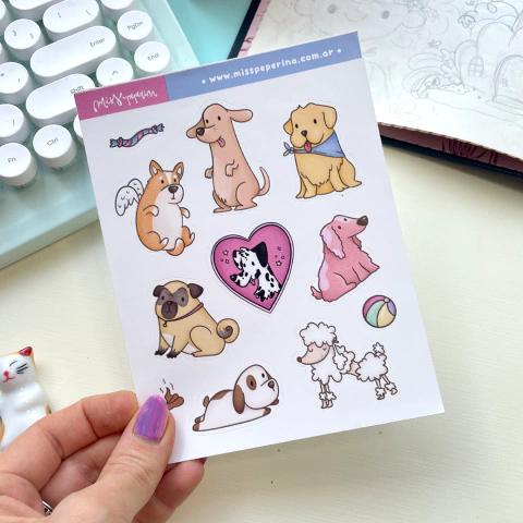 Stickers Perritos Tiernos - comprar online
