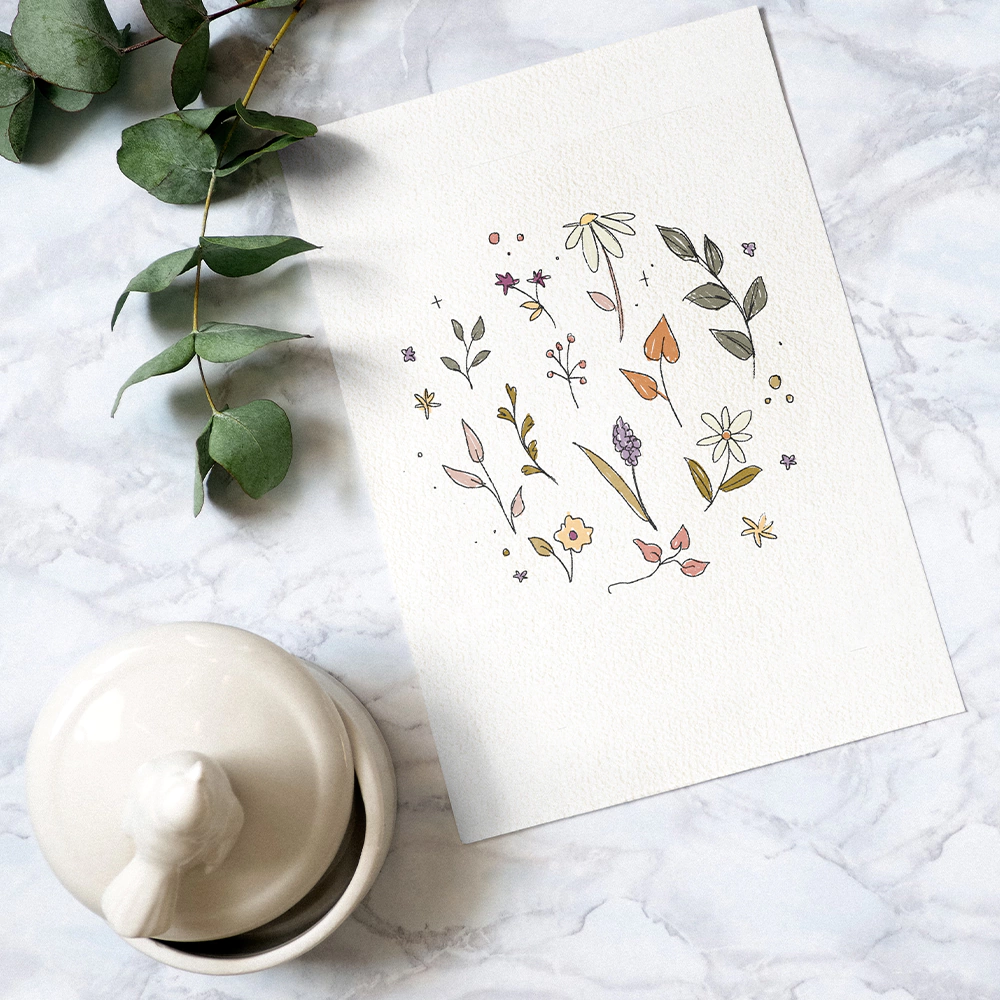 Print Florcitas Minimalistas