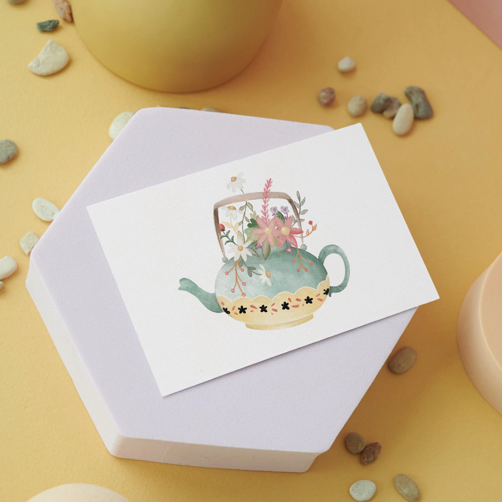 Print Té-tera de flores