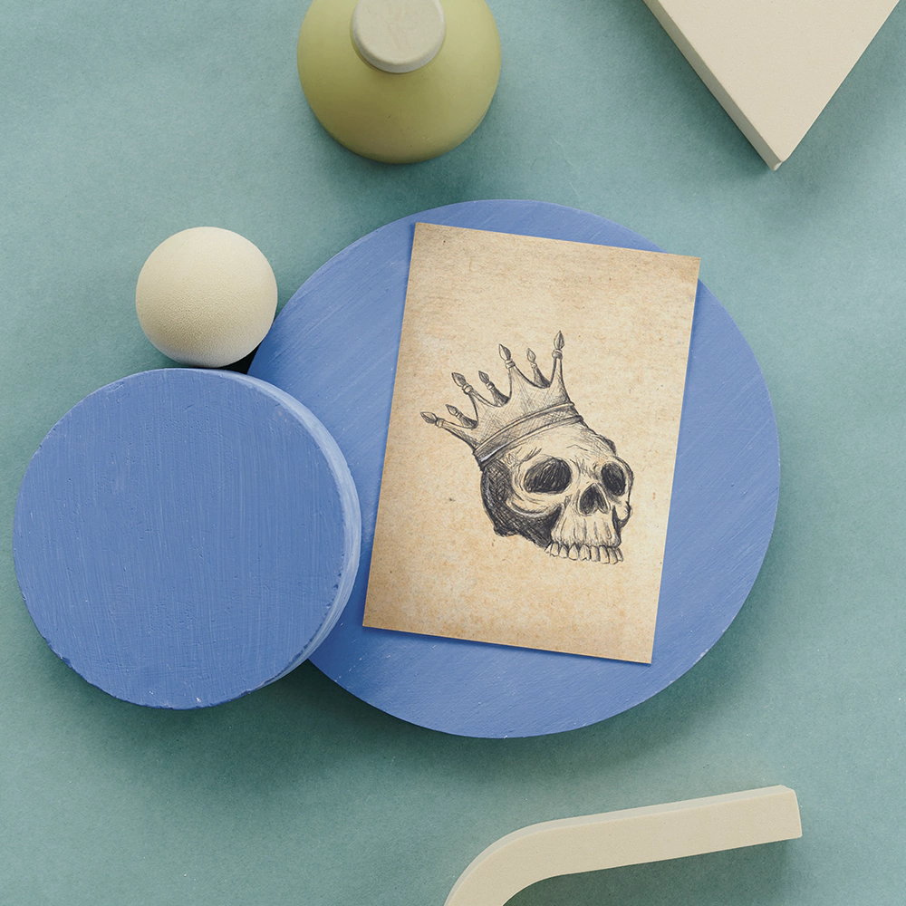 Print Calavera Dark Academia