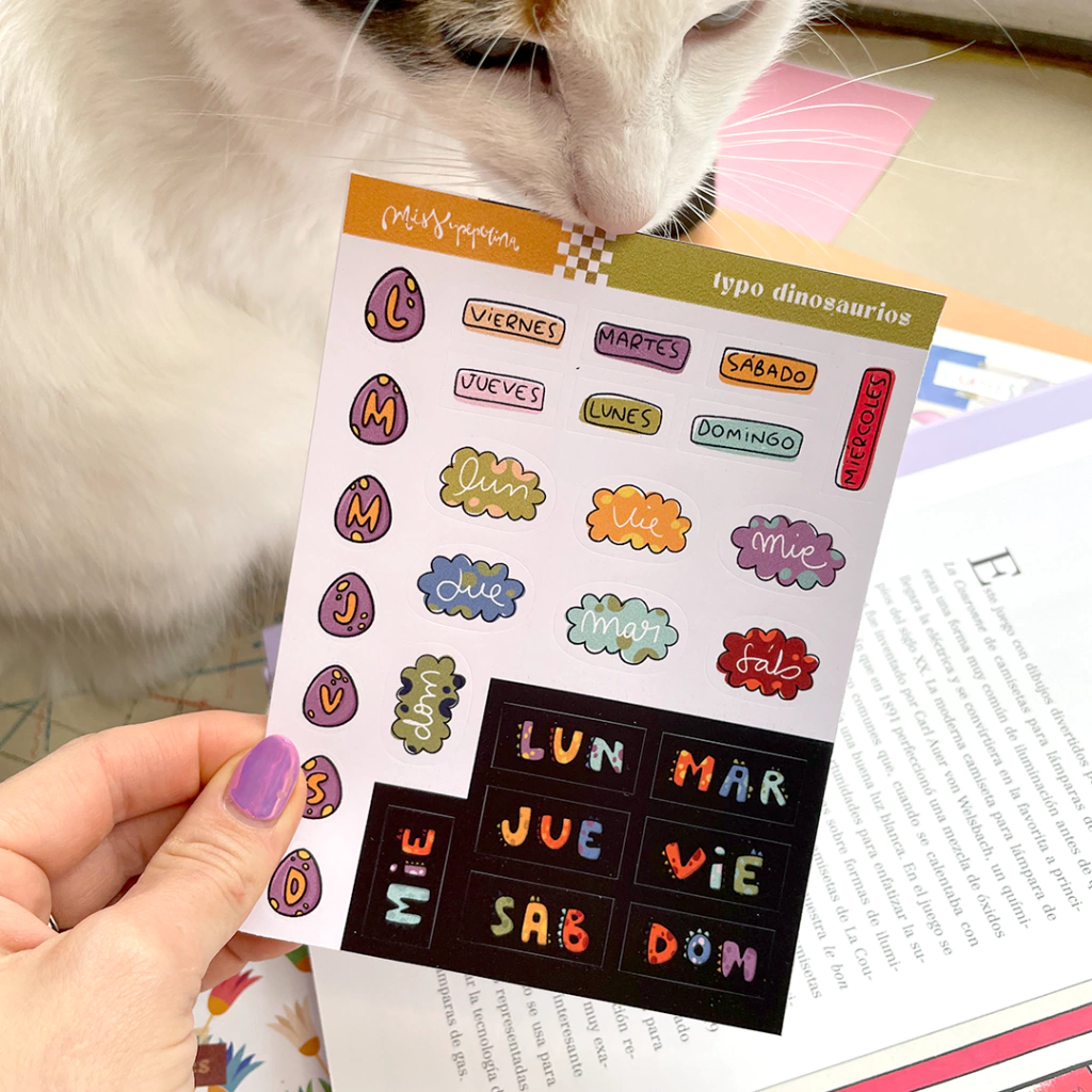 Stickers Typo Dinosaurios