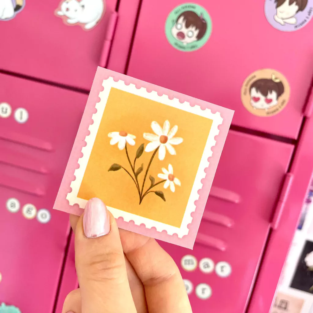 Sticker die cut OPP Estampilla Margaritas