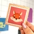 Sticker die cut OPP Estampilla Zorrito acuarela