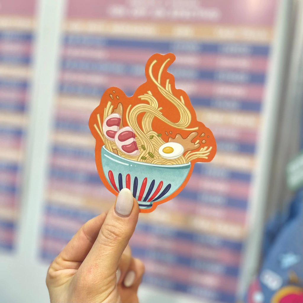 Sticker die cut OPP Ramencito