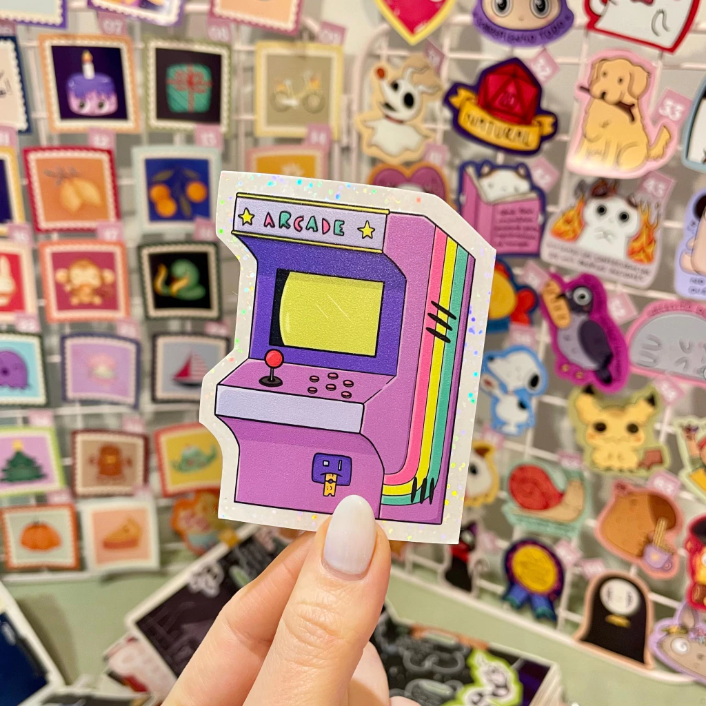 Sticker die cut Glitter surtido