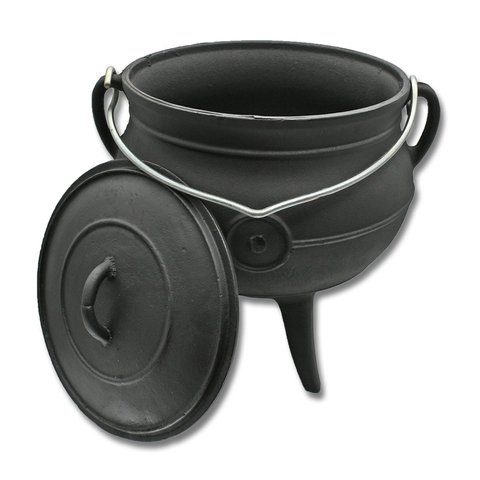 Olla de fundicion con tapa y Manija
