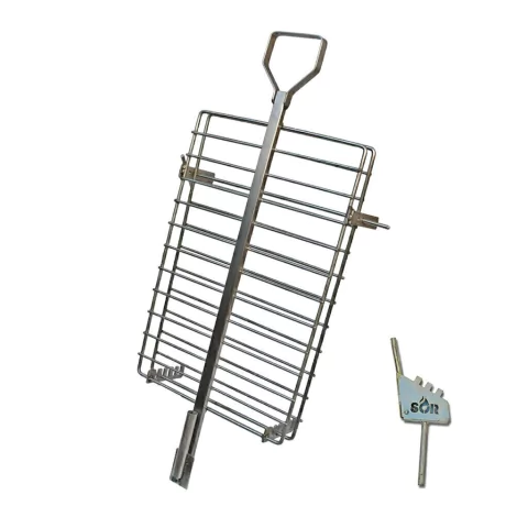 Estaca asador Libro A.inox 60x40cm c/caja p/Fogonero