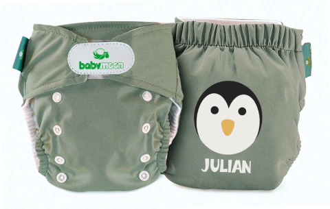 Pañal Ecológico Absorbente Intercambiable Personalizado con el Nombre de tu Bebé / Unitalla de 0 a 30 Meses en internet
