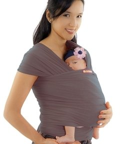 Portabebe Fular Elastico Para Bebes Desde el Nacimiento - Gris oscuro