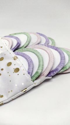 Paquete x 12 pads desmaquillantes reutilizables de tela ecologico (Incluye bolsita para guardar) - buy online