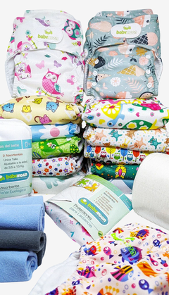 Paquete Completo Para Niña Pañales Ecológicos Con Absorbente Cambiable Unitalla - buy online