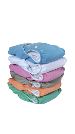 Paquete x 12 Pañales Ecológicos Unicolor cada uno con un absorbente cambiable + refuerzo noche - comprar online