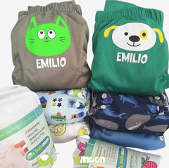 Paquete personalizado con 6 pañales unitalla + 2 absorbentes + filtro de bambú + pañal piscina - comprar online
