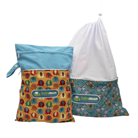 2 Bolsas reutilizables para guardar los pañales sucios