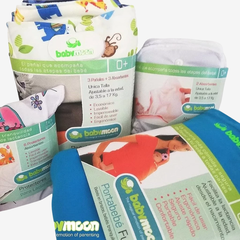 Paquete Básico con Portabebé Fular Elástico y Pañales Ecológicos con Absorbentes Cambiables - Unitalla - comprar online