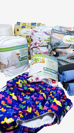 Paquete básico de inicio Niña con 3 Pañales unitalla y complementos, más otros productos - comprar online
