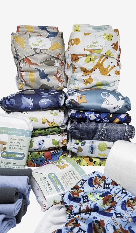 Paquete Completo para Niño Pañales Ecológicos Con Absorbente Cambiable- Unitalla - buy online